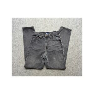 Vintage Gap Classic Fit Jeans Womens 8 Long Faded Black High Rise Tapered 90s